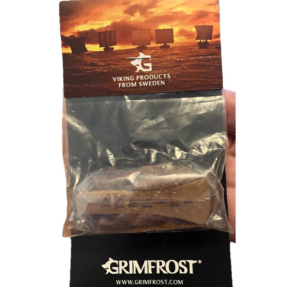 Grimfrost Thor Amulet, Bone pendant leather cord Viking Jewelry Necklace